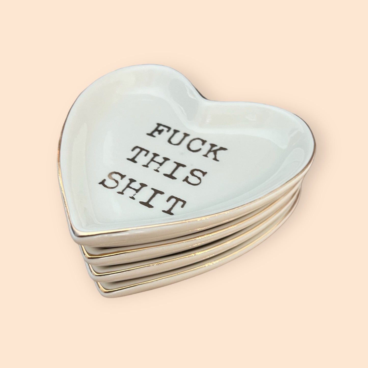 Fuck This Shit  Boho Trinket Dish Jewelry Cuss Word Tray Home Decor